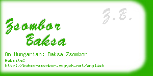 zsombor baksa business card